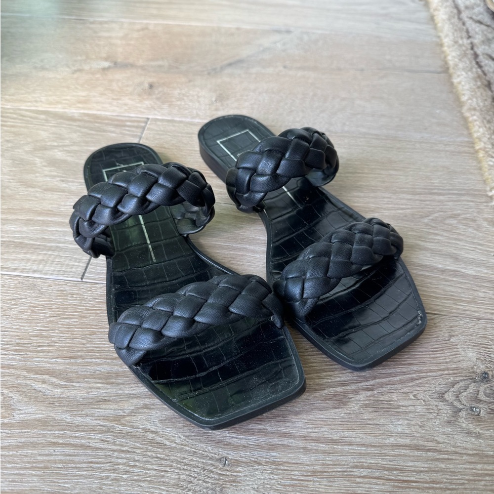 Dolce Vita Braided Sandal Black Size 8